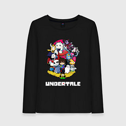 Лонгслив хлопковый женский UNDERTALE, цвет: черный