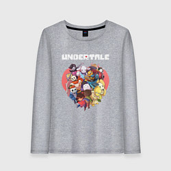 Лонгслив хлопковый женский UNDERTALE, цвет: меланж