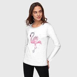Лонгслив хлопковый женский Flamingo, цвет: белый — фото 2
