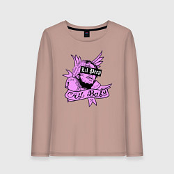 Лонгслив хлопковый женский LIL PEEP, цвет: пыльно-розовый