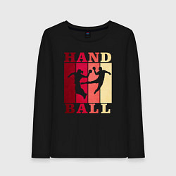 Лонгслив хлопковый женский Handball, цвет: черный