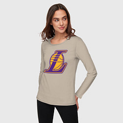 Лонгслив хлопковый женский Kobe Bryant, цвет: миндальный — фото 2