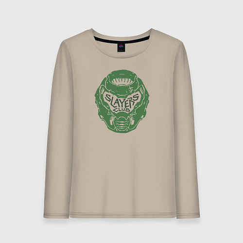 Женский лонгслив Slayers Club / Миндальный – фото 1