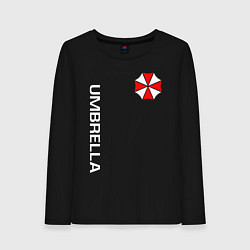 Лонгслив хлопковый женский UMBRELLA CORP, цвет: черный