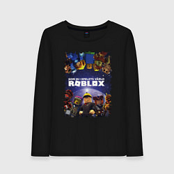 Лонгслив хлопковый женский ROBLOX, цвет: черный