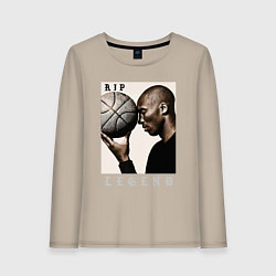 Лонгслив хлопковый женский Kobe - RIP Legend, цвет: миндальный