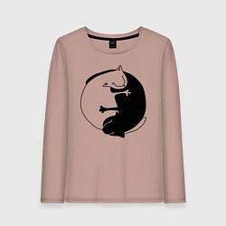 Женский лонгслив Инь-Янь Коты
