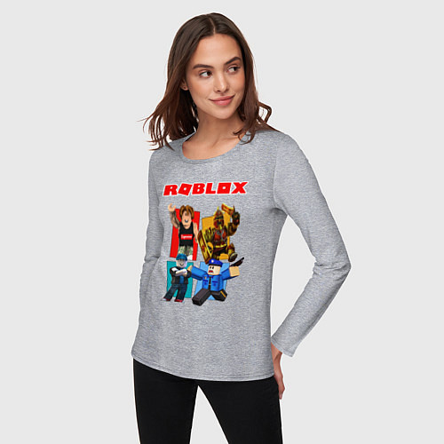Женский лонгслив ROBLOX / Меланж – фото 3