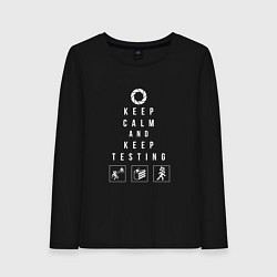 Лонгслив хлопковый женский PORTAL, цвет: черный