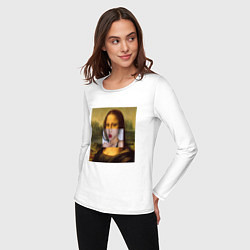Лонгслив хлопковый женский Mona Lisa, цвет: белый — фото 2