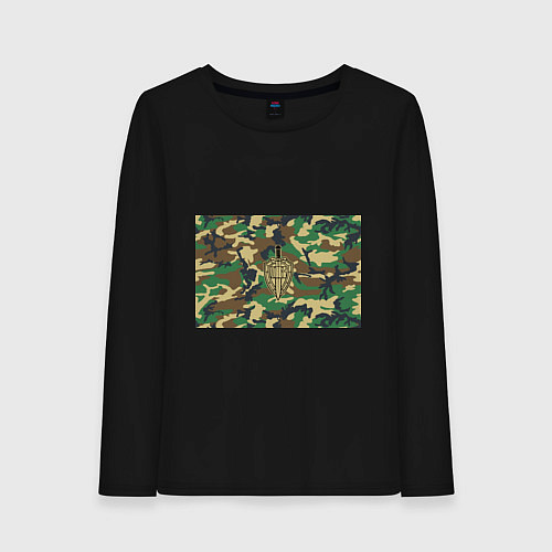 Женский лонгслив Пограничные Войска / Черный – фото 1