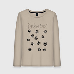 Лонгслив хлопковый женский PYROKINESIS, цвет: миндальный