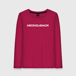 Лонгслив хлопковый женский Nickelback, цвет: маджента