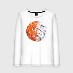 Лонгслив хлопковый женский BasketBall, цвет: белый