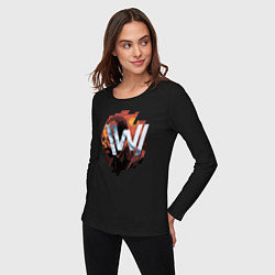Лонгслив хлопковый женский Bernard Low Westworld, цвет: черный — фото 2