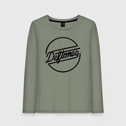 Лонгслив хлопковый женский Deftones, цвет: авокадо
