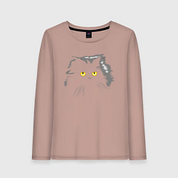 Женский лонгслив Грозовой, кошак пушистый