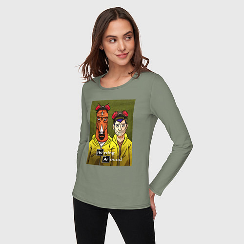 Женский лонгслив BoJack Horseman / Авокадо – фото 3