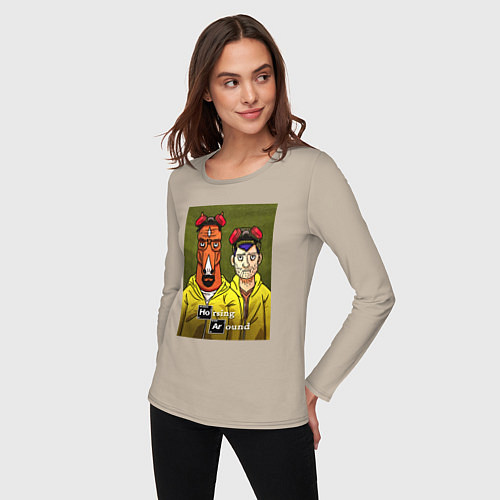 Женский лонгслив BoJack Horseman / Миндальный – фото 3