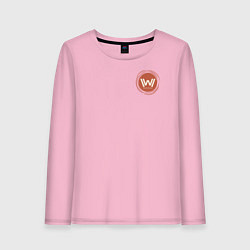 Лонгслив хлопковый женский Westworld Logo, цвет: светло-розовый