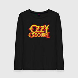Лонгслив хлопковый женский Ozzy Osbourne, цвет: черный