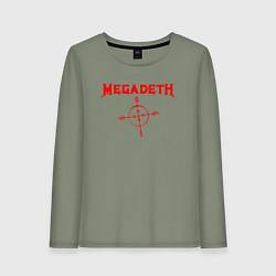 Лонгслив хлопковый женский Megadeth, цвет: авокадо