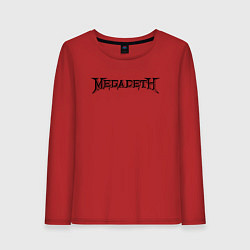 Лонгслив хлопковый женский Megadeth, цвет: красный