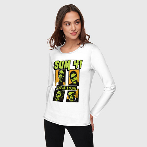 Женский лонгслив The Hell Song / Белый – фото 3