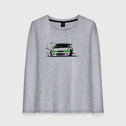 Лонгслив хлопковый женский Street racing Drift, цвет: меланж