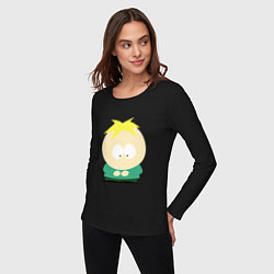 Лонгслив хлопковый женский South Park Баттерс, цвет: черный — фото 2