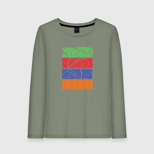 Женский лонгслив South Park лица / Авокадо – фото 1