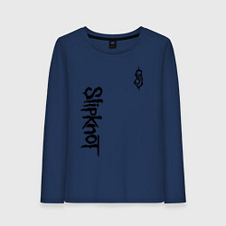 Лонгслив хлопковый женский SLIPKNOT, цвет: тёмно-синий