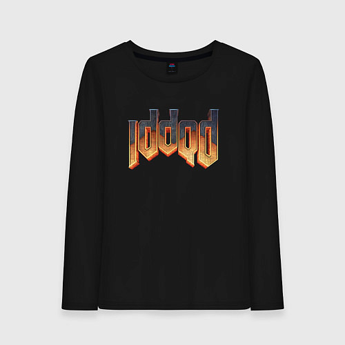 Женский лонгслив IDDQD DOOM / Черный – фото 1