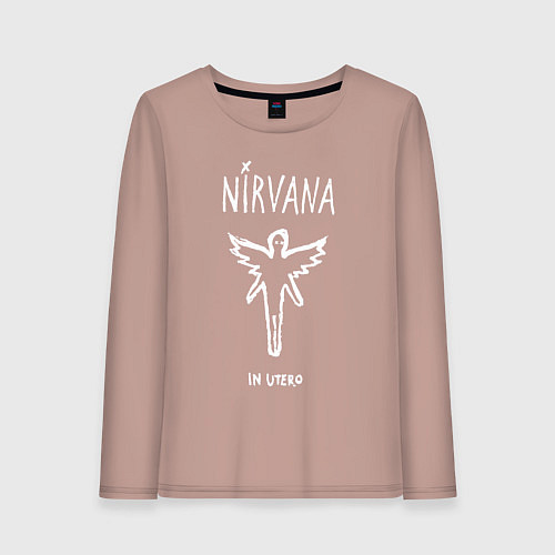 Женский лонгслив Nirvana In utero / Пыльно-розовый – фото 1