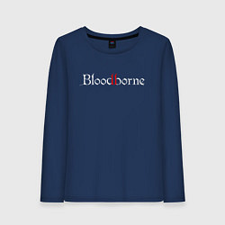 Лонгслив хлопковый женский Bloodborne, цвет: тёмно-синий