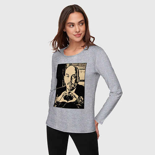 Женский лонгслив Ленин Oko / Меланж – фото 3