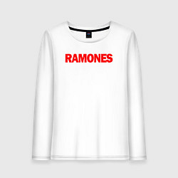 Лонгслив хлопковый женский RAMONES, цвет: белый