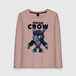 Лонгслив хлопковый женский B S MECHA CROW, цвет: пыльно-розовый