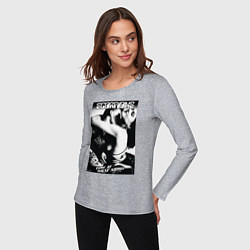 Лонгслив хлопковый женский Scorpions, цвет: меланж — фото 2