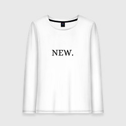 Лонгслив хлопковый женский NEW, цвет: белый