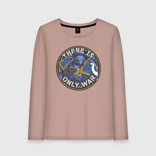 Женский лонгслив There is only war арт / Пыльно-розовый – фото 1