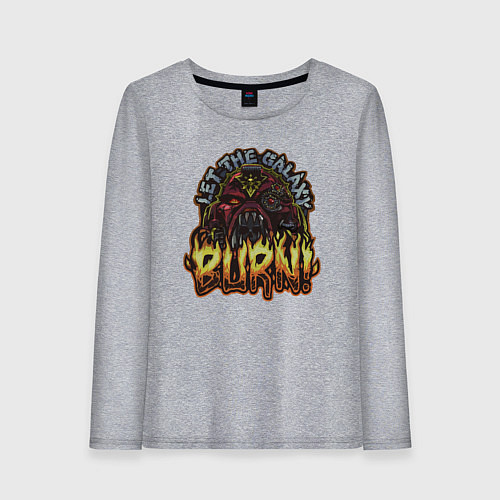 Женский лонгслив Lets the galaxy burn / Меланж – фото 1