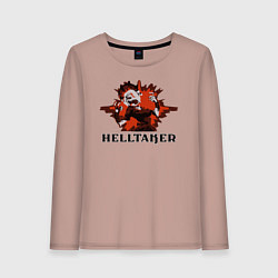 Лонгслив хлопковый женский Helltaker, цвет: пыльно-розовый
