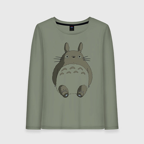 Женский лонгслив Тоторо с прозрачным пузиком / Авокадо – фото 1