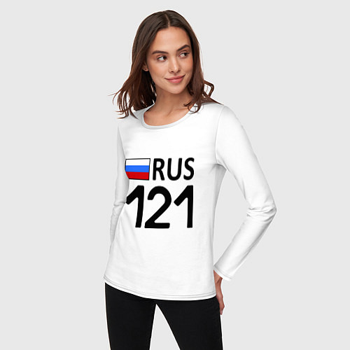 Женский лонгслив RUS 121 / Белый – фото 3