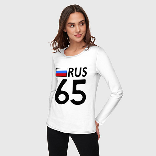 Женский лонгслив RUS 65 / Белый – фото 3