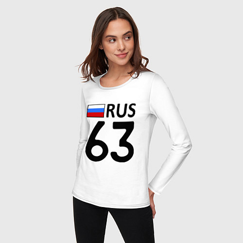 Женский лонгслив RUS 63 / Белый – фото 3