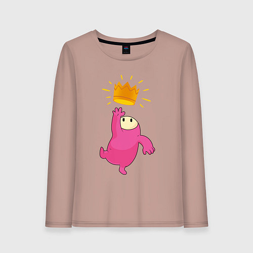 Женский лонгслив FALL GUYS ПОБЕДА / Пыльно-розовый – фото 1