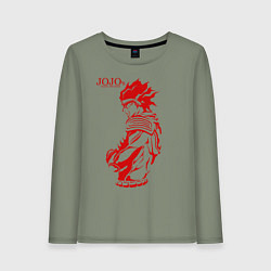 Лонгслив хлопковый женский JoJo Bizarre Adventure, цвет: авокадо