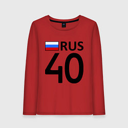 Лонгслив хлопковый женский RUS 40, цвет: красный
